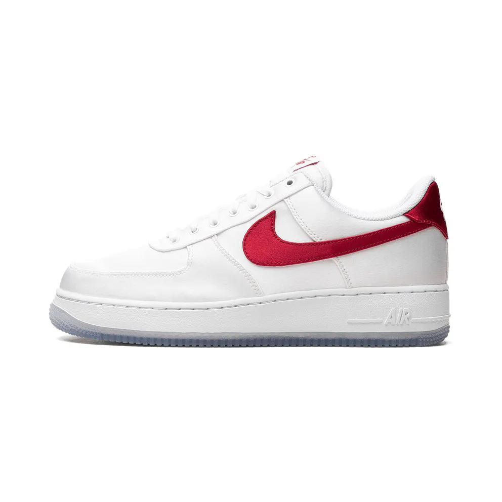 Nike AIR FORCE 1 LO ’07 “Satin White Varsity Red” (DX6541-100)