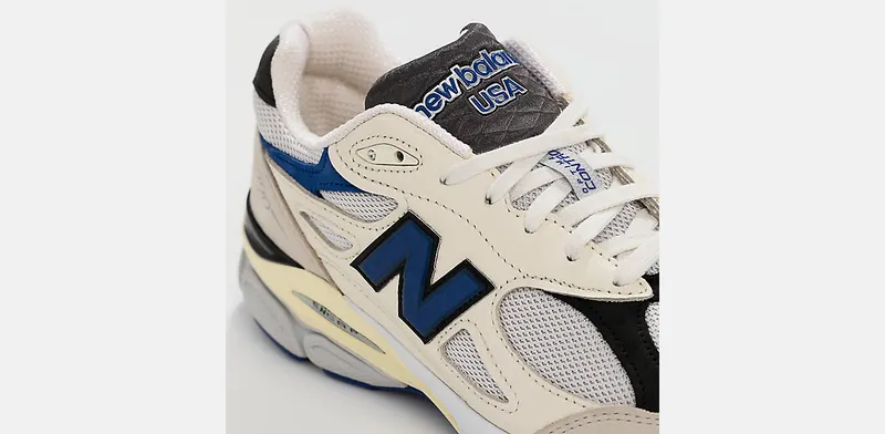 New Balance 990v3 MiUSA White Blue (M990WB3)