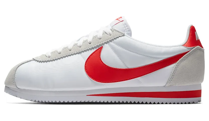 Nike Classic Cortez Nylon “White / Habanero Red” (807472-101)