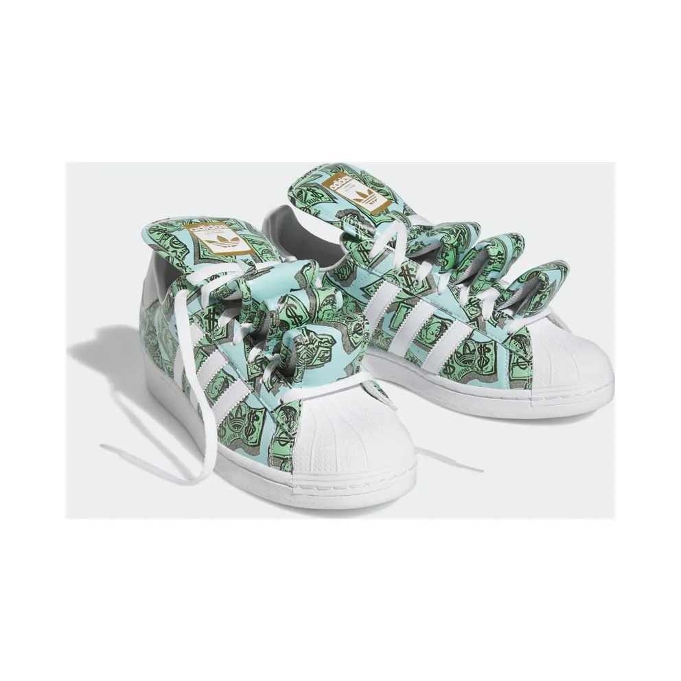 adidas Jeremy Scott Money Print Superstar Cloud White / Cloud White / Gold Metallic (HP6596)