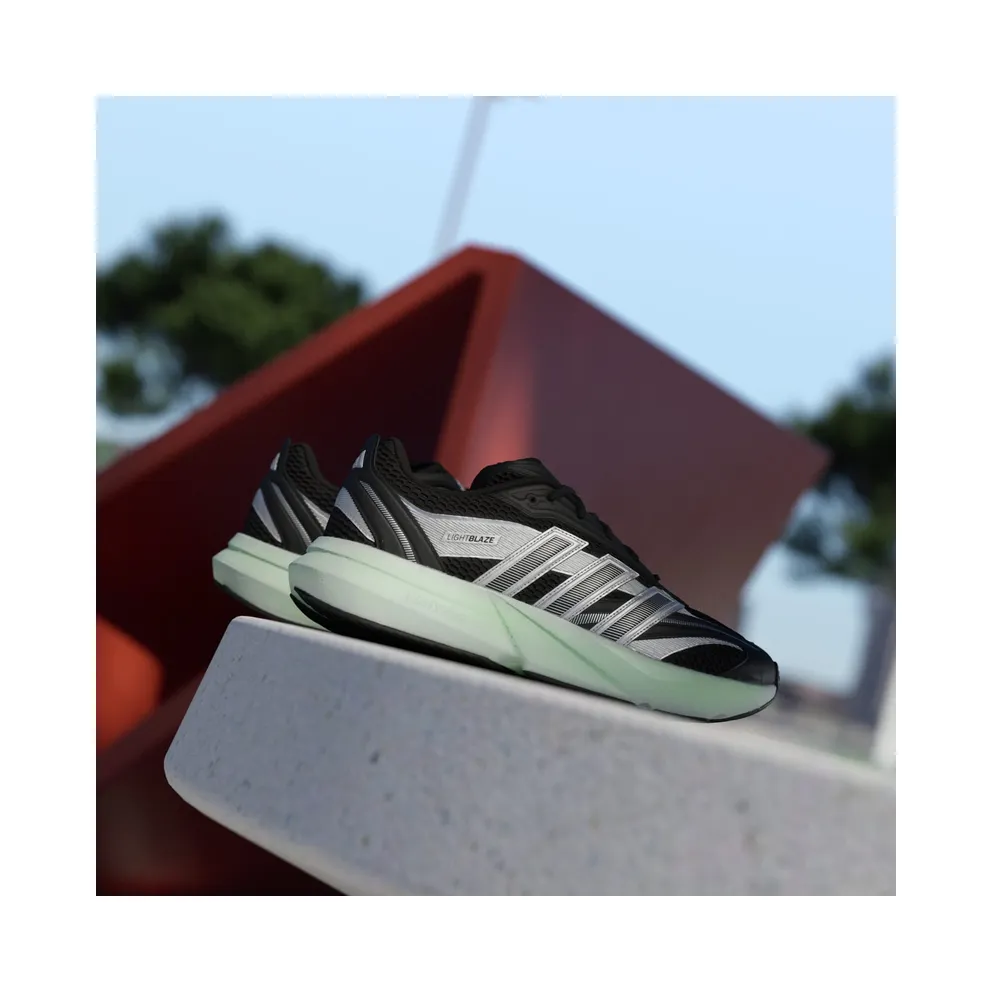 adidas Lightblaze Glow Core Black Silver Metallic Lime Burst (JP6321)