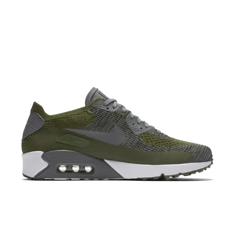 Nike Air Max 90 Ultra Flyknit 2.0 Green Rough Green/Dark Grey-White-Black (875943-300)