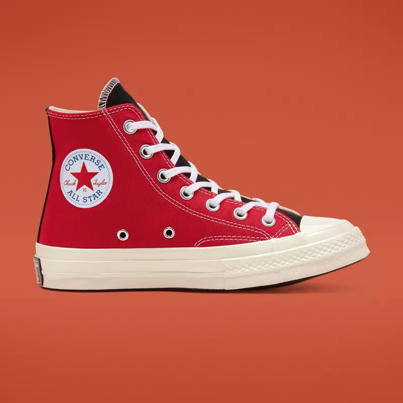 Converse Chuck 70 Hi Logo Play White University Red White/University Red/Rush Blue (166747C)