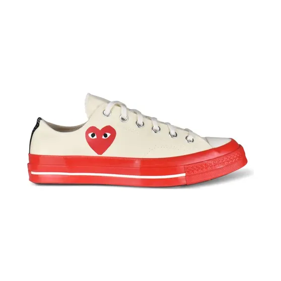 Comme Des Garçons x Converse Chuck Taylor sneakers met hartprint – Beige (AZK1230012)