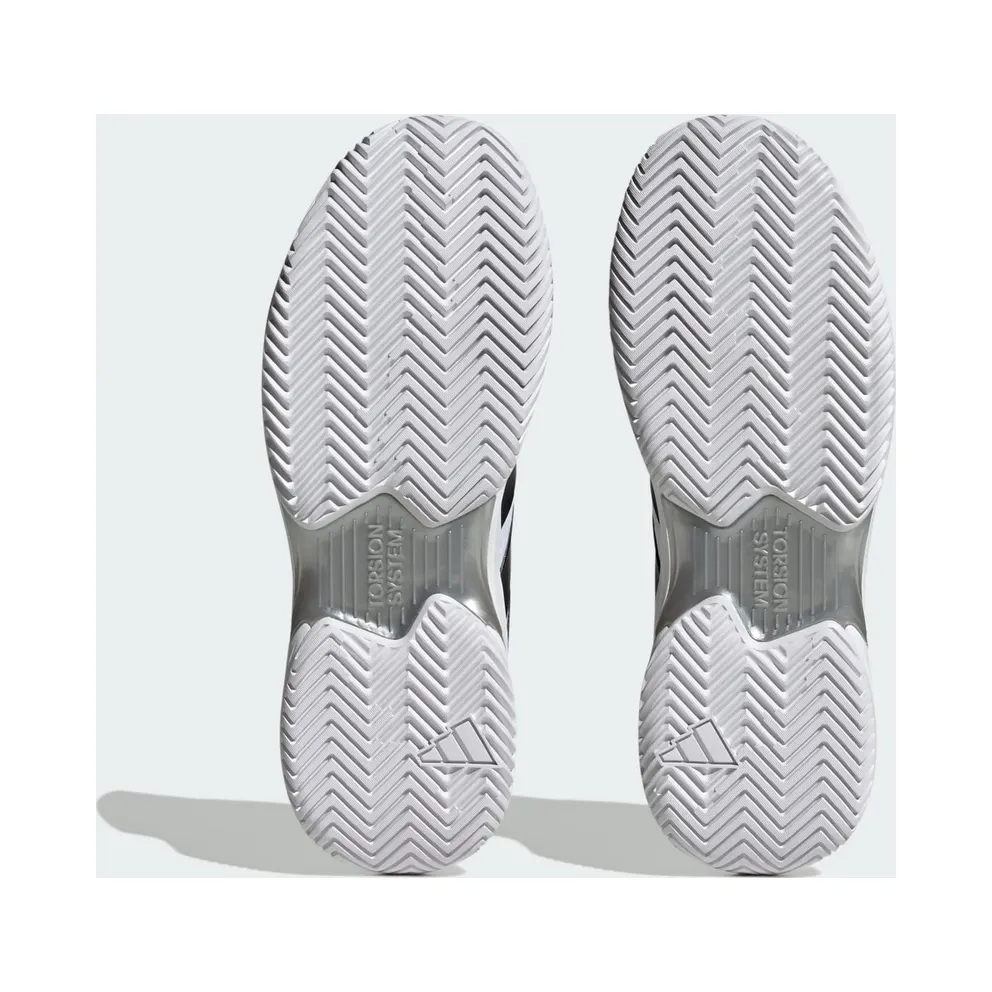 Adidas CourtJam Control Tennis Shoes Cloud White / Core Black / Matte Silver (ID1538)
