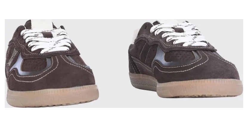 Alohas TB.490 Color-Block Leather and Suede Sneakers Cocoa (S10047152)
