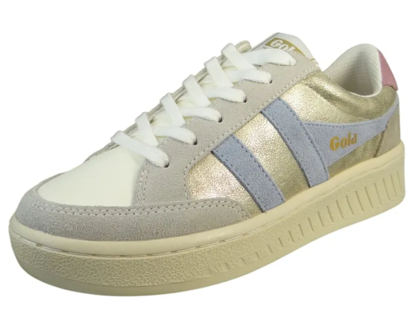 Gola sneaker Ivoor / Donkerbeige / Opaal / Goud (CLB334EY)