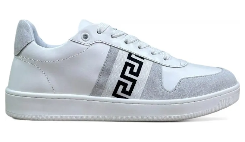 Versace La Greca Sneakers White Black (1012657 1A08931 2W020)