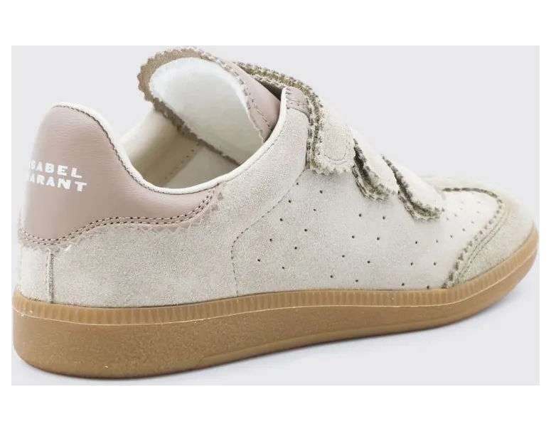 Isabel Marant Beth Suede Calfskin Low-Top Sneakers with Rear Logo Grey (23PBK0013FAA1E22S50TA) (2)