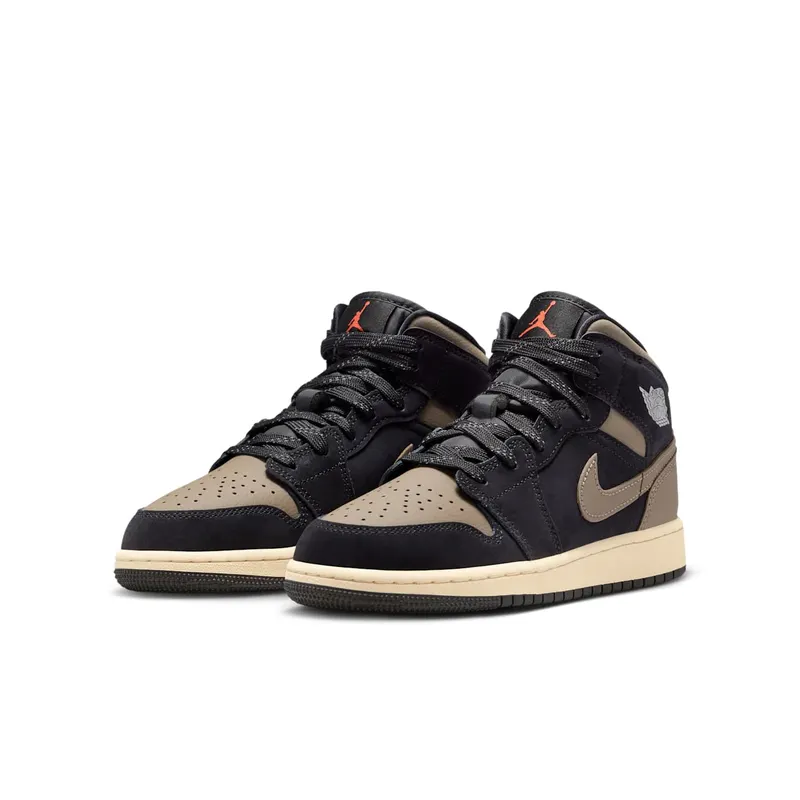 Air Jordan 1 Black/Light Wild Mango/Muslin/Olive Grey (IB7053-002)