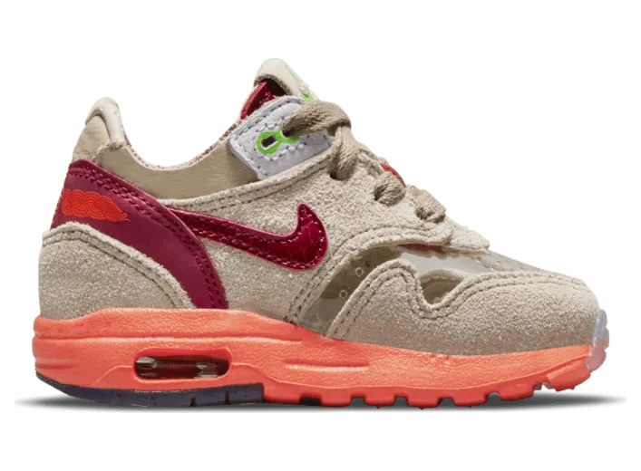 Nike Air Max 1 CLOT Kiss of Death (2021) (TD) – “Net / Deep Red / Orange Blaze” (DH2492-100)