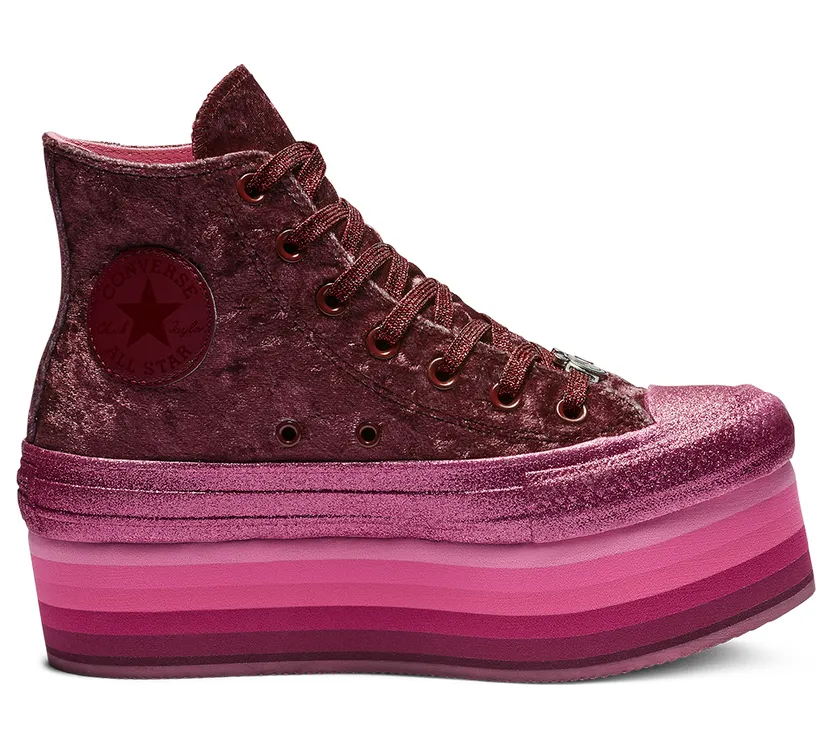 Converse Miley Cyrus x Chuck Taylor All Star Platform Hi ‘Dark Burgundy’ Dark Burgundy/Pink (563725C)