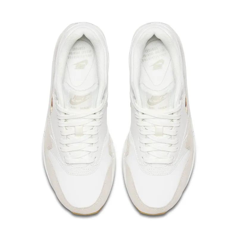 Nike Air Max 1 Jewel Summit White (W) Summit White/Metallic Gold Star-Light Bone (AA0512-100)