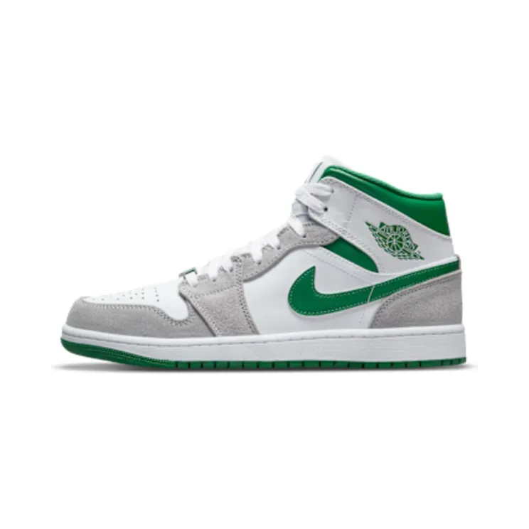 Air Jordan 1 Mid SE White Pine Green Smoke Grey (GS) “White / Light Smoke Grey / Pine Green” (DC7294-103)