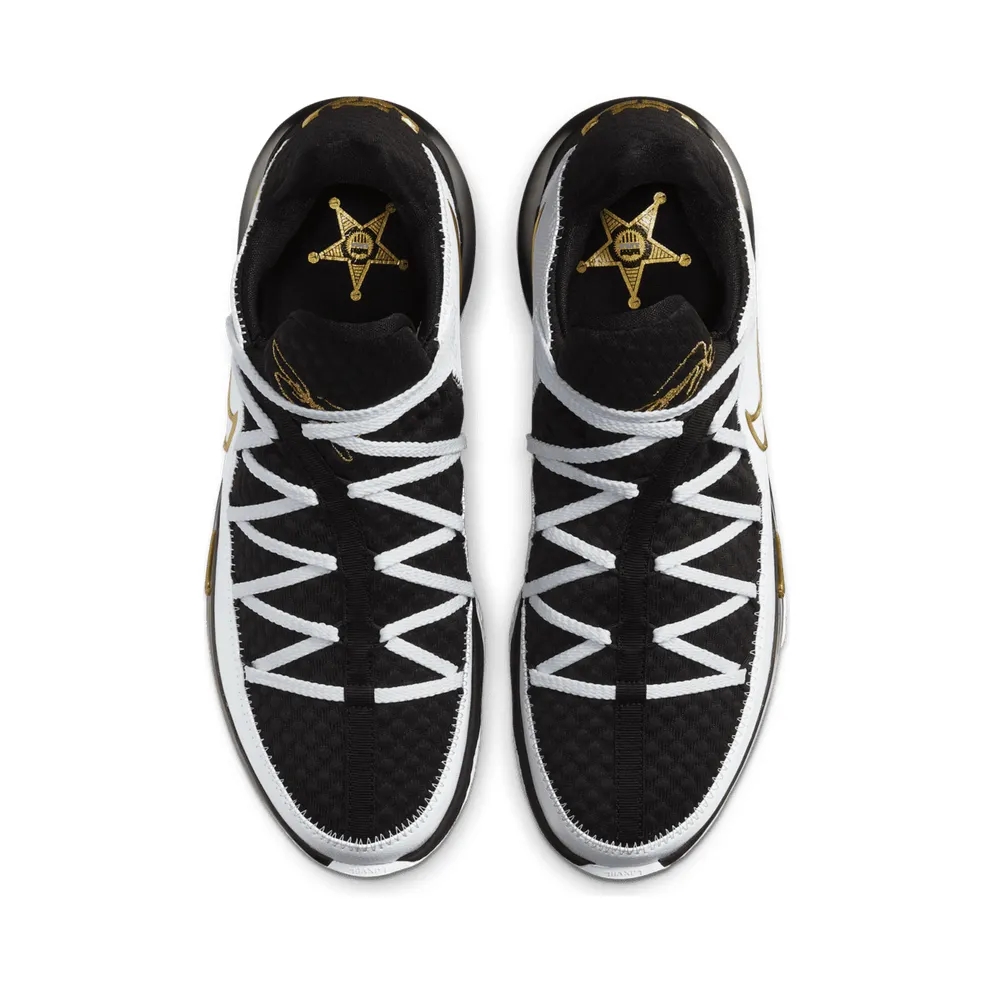 Nike LeBron 17 Low White Metallic Gold White/Metallic Gold-Black (CD5007-101)