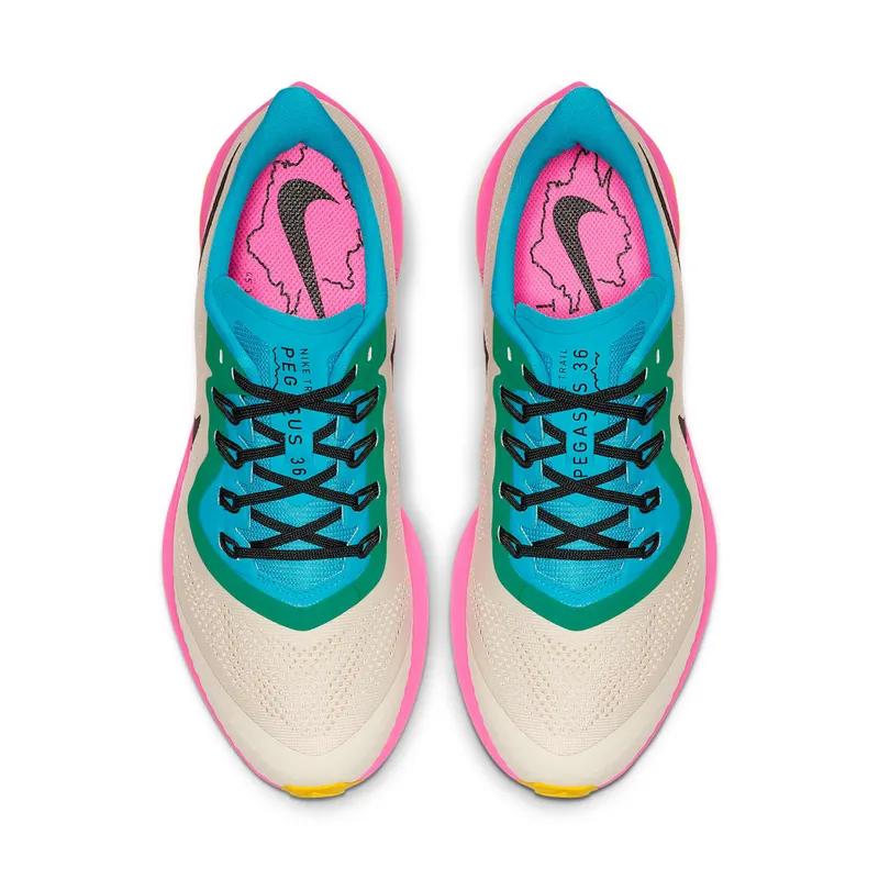 Nike Air Zoom Pegasus 36 Trail Light Orewood Brown Pink Blast Blue Lagoon Light Orewood Brown/Pink Blast-Blue Lagoon-Black (AR5677-101)