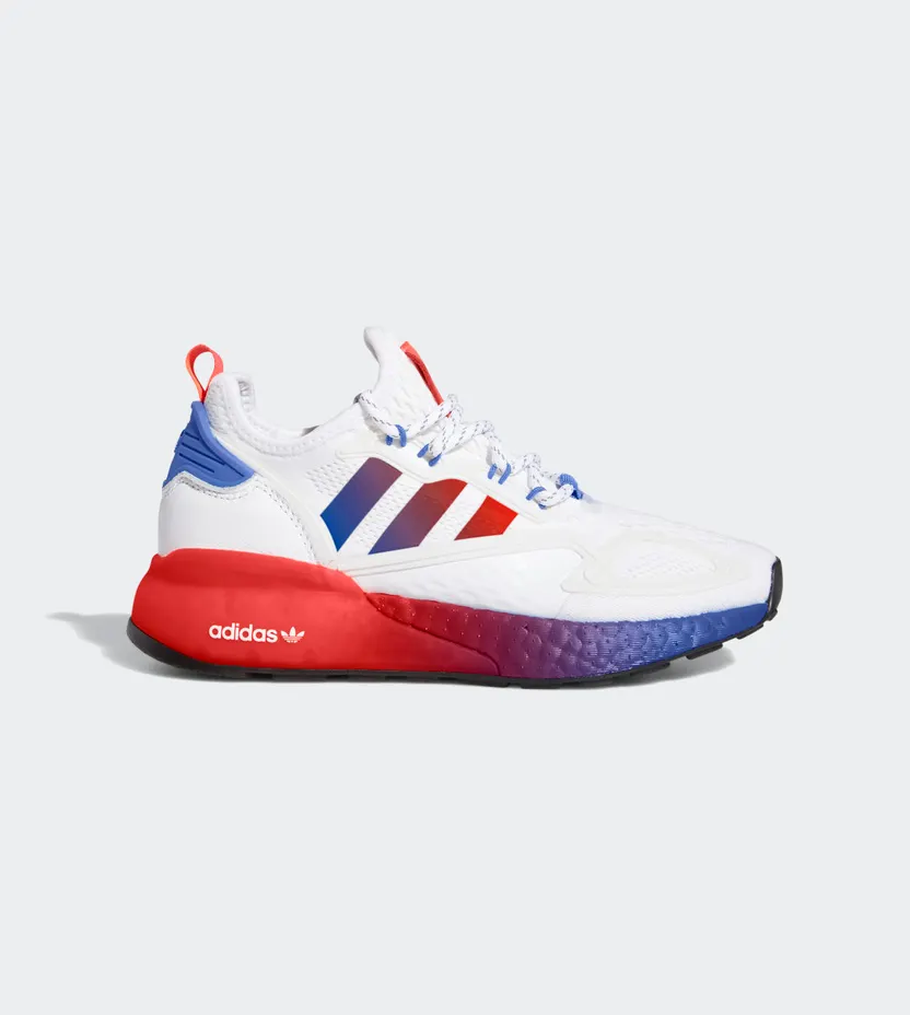 adidas ZX 2K Boost Cloud White / Solar Red / Blue (FX9519)