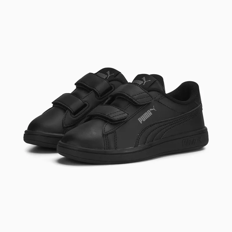 Puma Smash 3.0 Leather V Grey/Black (392033-01)