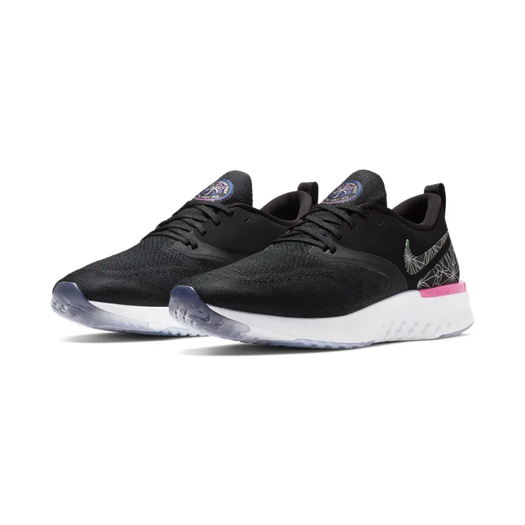 Nike Odyssey React Flyknit 2 “Black / Reflect Silver” (AT9975-002)