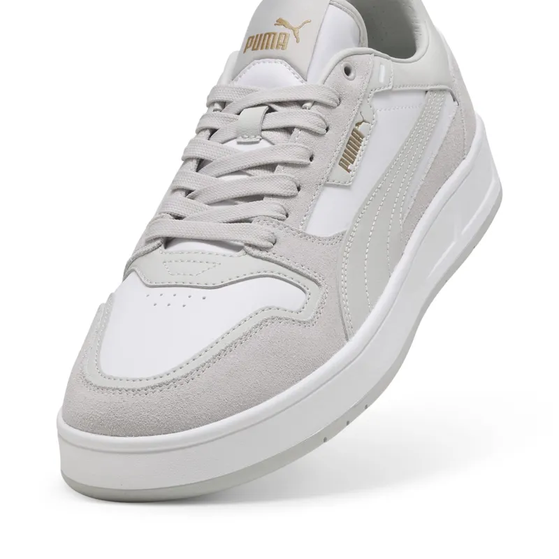 Puma Court Classic Suede “Puma White / Glacial Gray / Puma Gold” (400215_02)