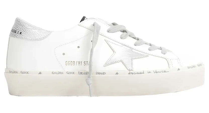 Golden Goose White & Silver Super-Star Classic Sneakers (GWF00118.F000329.80185)