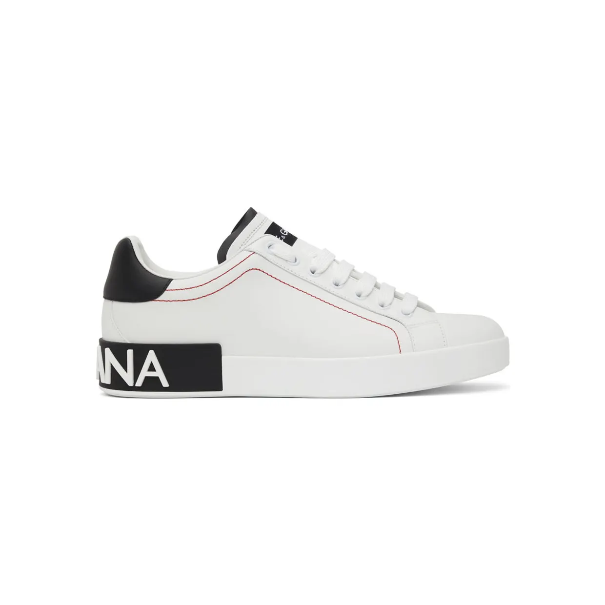 Dolce & Gabbana White & Red Portofino Sneakers (CS1760 AH526)