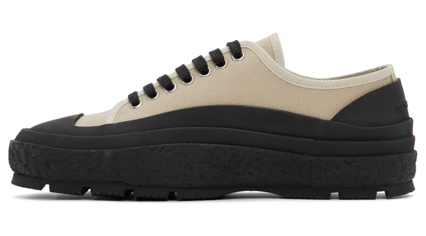 Jil Sander Beige Canvas Sneakers (JI37520A_15602) (3)