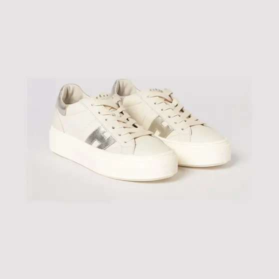 Hogan Crosswind Leather Sneakers Platinum (HXW7050GB00V1L022E)