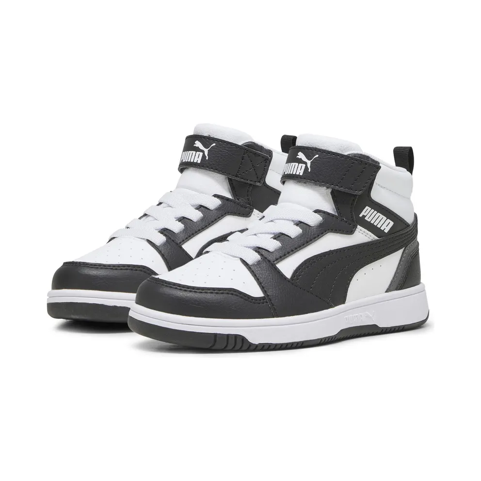 Puma Rebound V6 Mid “Puma White / Puma Black / Shadow Gray” (393832_01)