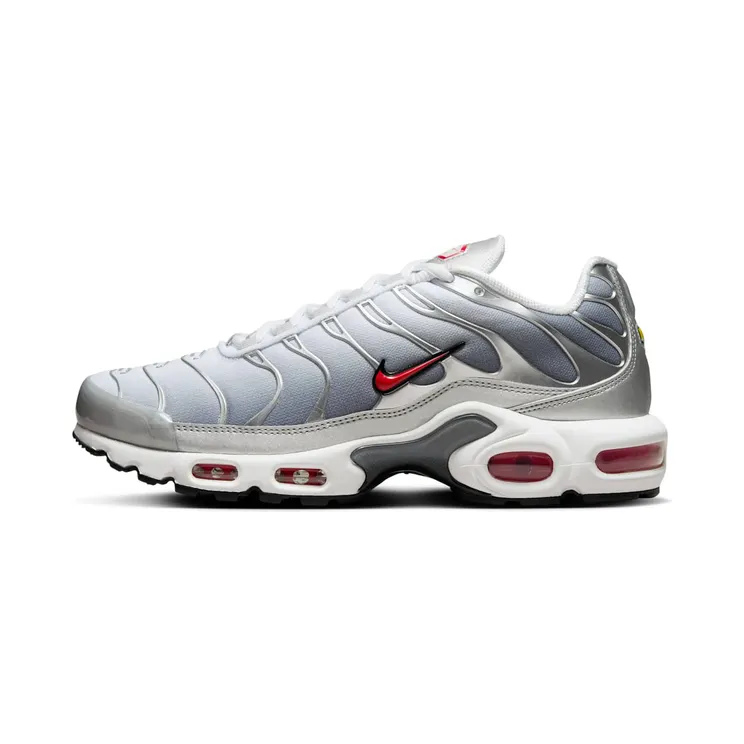 Nike Air Max Plus “Metallic Silver / Cool Grey / Wolf Grey / University Red” (HM9654-001)
