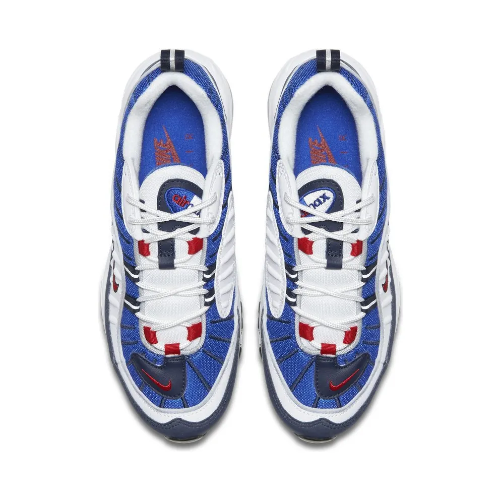 Nike Air Max 98 Gundam 2018 (W) White/University Red-Obsidian-Metallic Silver-Game Royal-Black (AH6799-100)