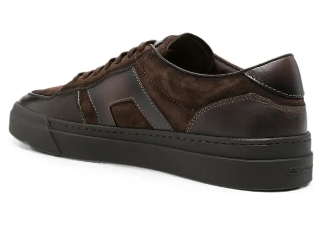 Santoni Suede-panelled Leather “Brown” (MBGT22221SMOT GEUT50) (4)