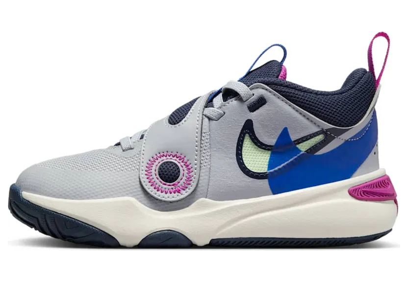 Nike Team Hustle D 11 SE Wolf Grey Obsidian Hyper Royal Vapor Green (FN5006-001)