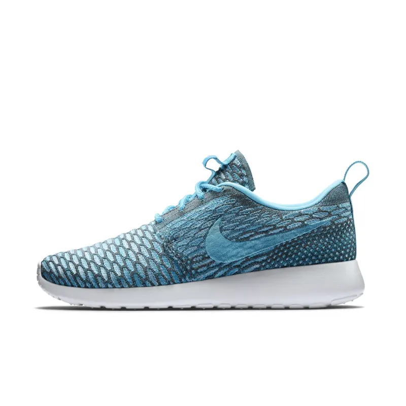 Nike Roshe Run Flyknit Clearwater (W) Dark Grey/Clearwater-Blue Lagoon-White (704927-003)