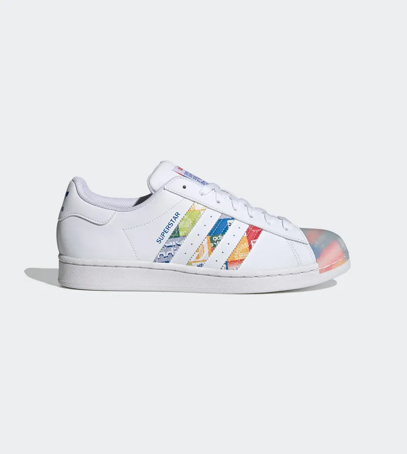 adidas Superstar Cloud White / Blue / Orange (GX2717)