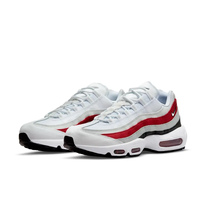 Nike Air Max 95 White Varsity Red Particle Gray (DQ3430-001)