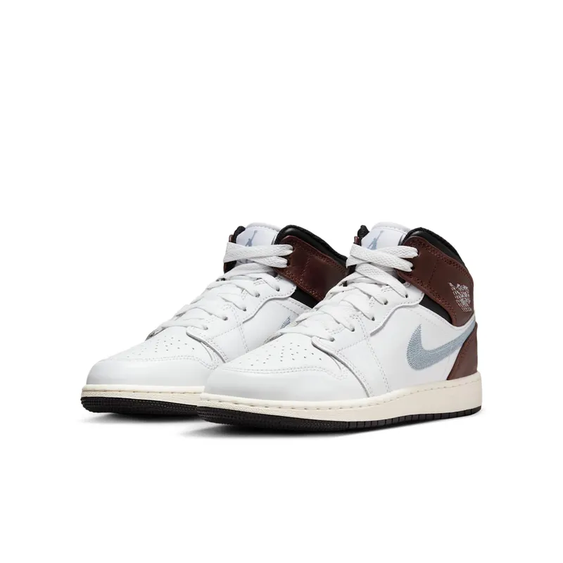 Jordan 1 Mid SE White Brown Blue Grey (FQ8162-142)