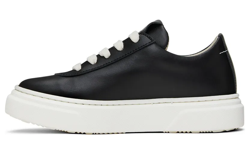 MM6 Maison Margiela Kids Black Cursive Logo Sneakers (70336) (3)