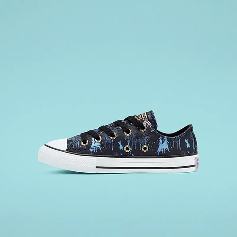 Converse Chuck Taylor All-Star Low Frozen 2 Black (PS) Black/Multi-White (367361F)