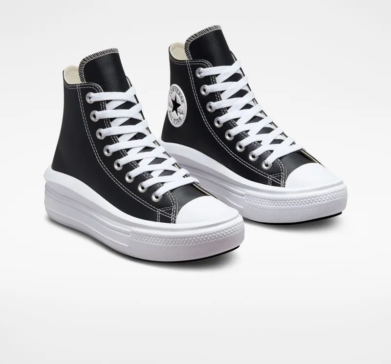 Converse Chuck Taylor All Star Move Platform Foundational Leather Black/White/White