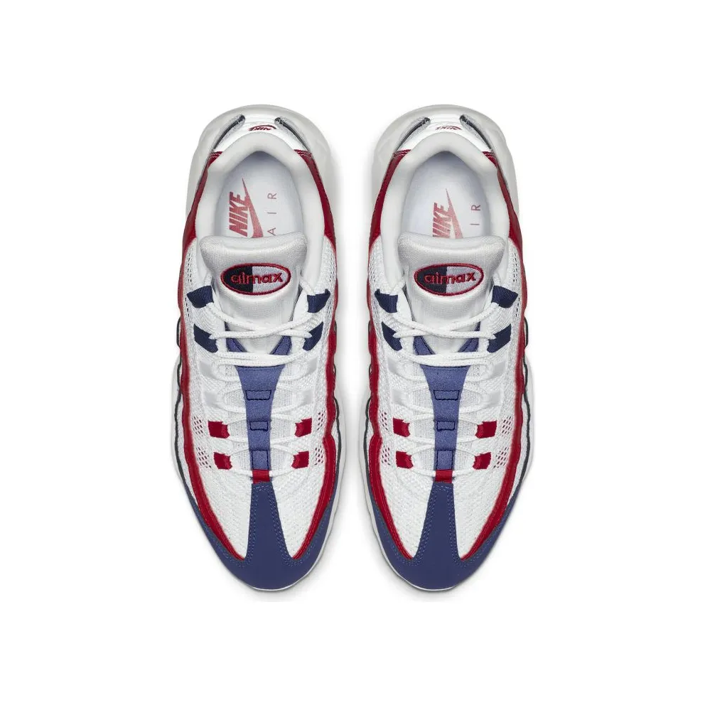 Nike Air Max 95 White Deep Royal Blue Gym Red White/Deep Royal Blue-Gym Red (CJ9926-100)