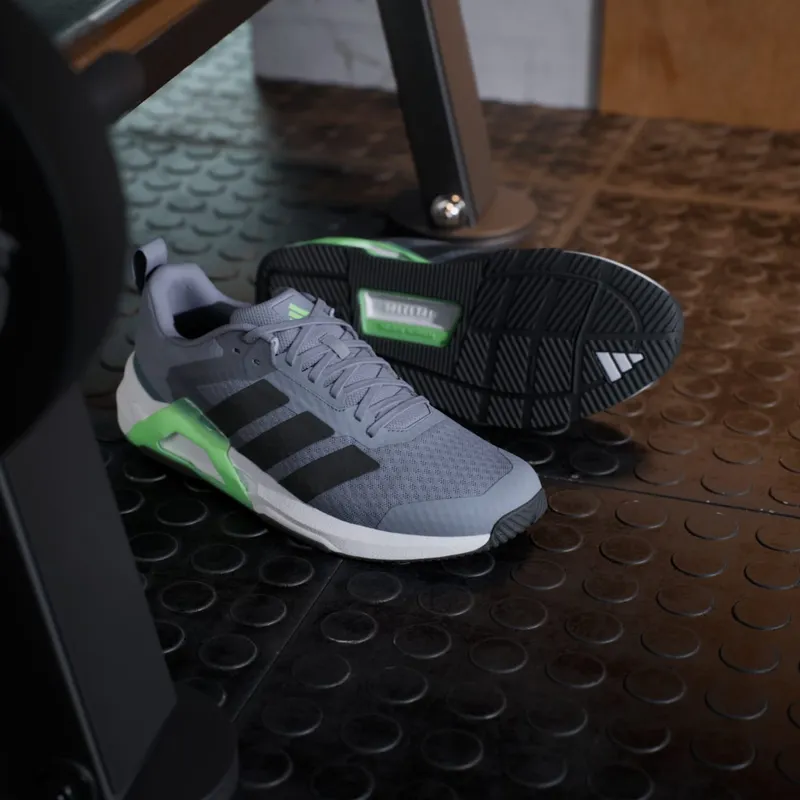 Adidas Dropset Control Training Shoes Grey / Core Black / Lime Burst (JS3119)