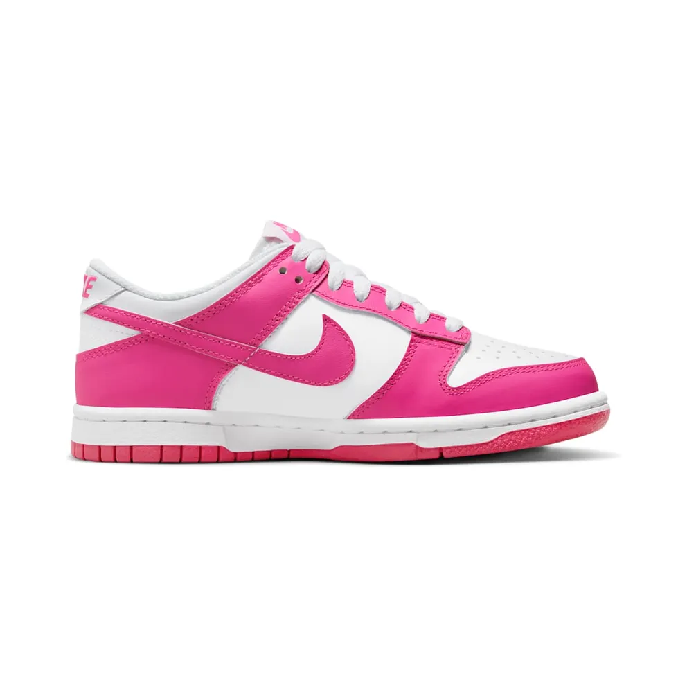 Nike Dunk Low Laser Fuchsia White (GS) (FB9109-102)