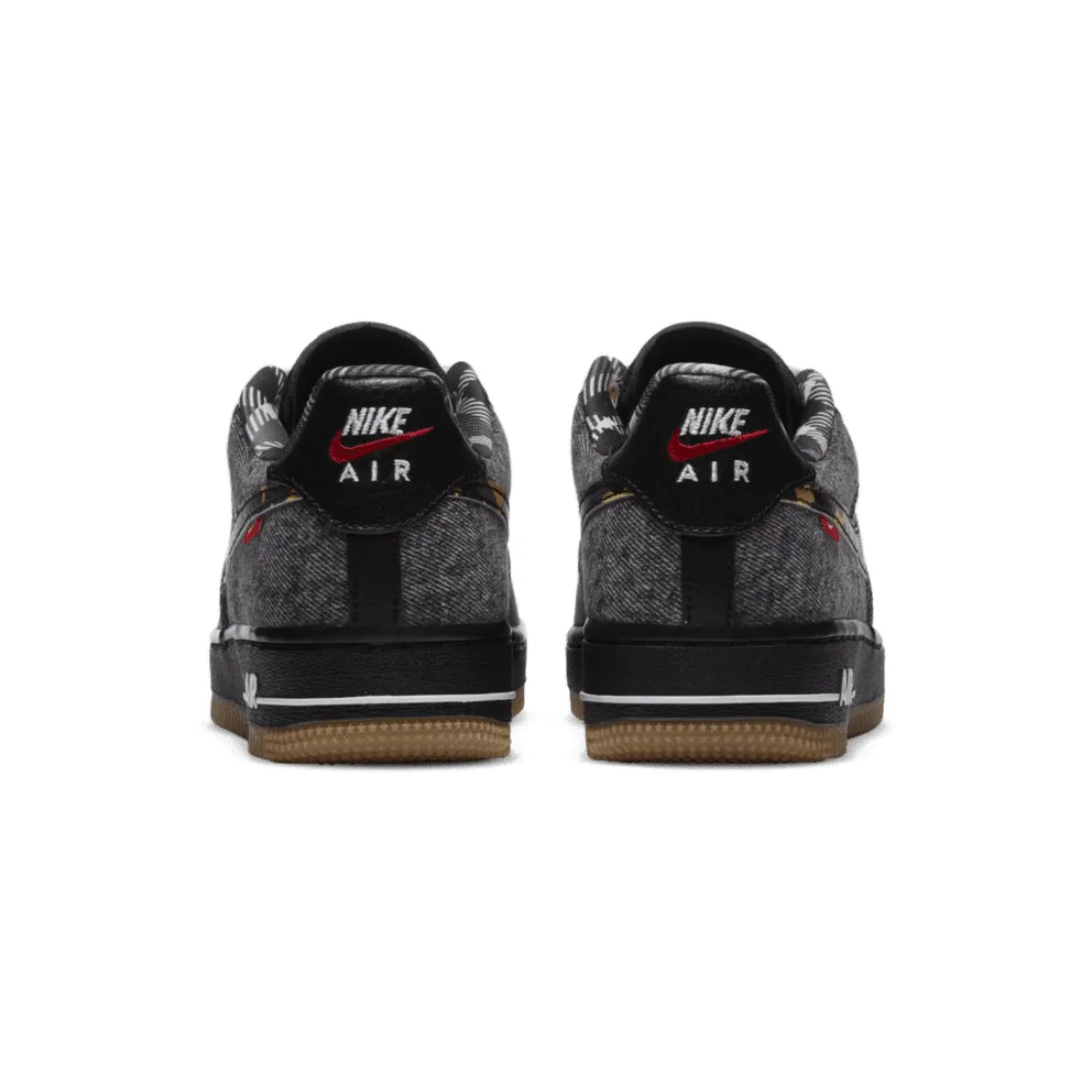 Nike Air Force 1 Low Remix Black (GS) Black/Multi-Color-White-Metallic Gold (DB1976-001)