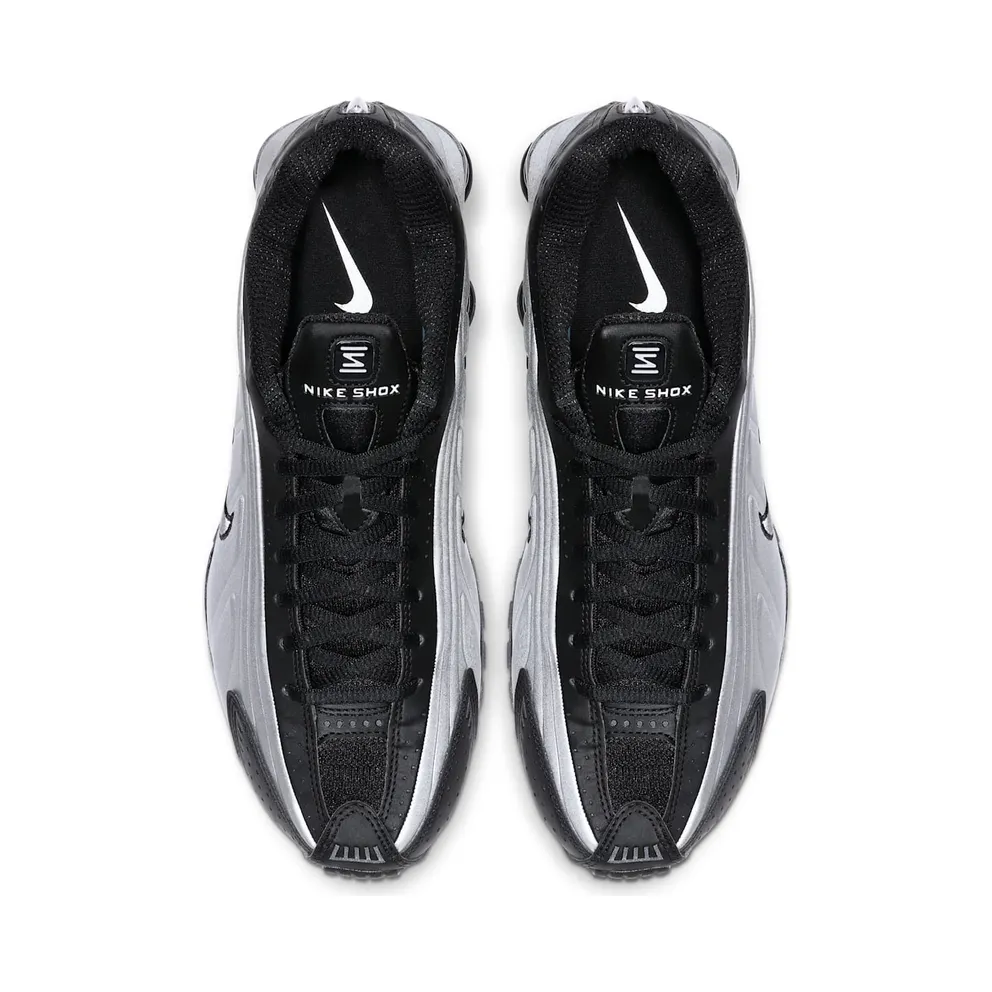 Nike Shox R4 Black Metallic Silver Black/Black-Metallic Silver-Bright Crimson (104265-045)