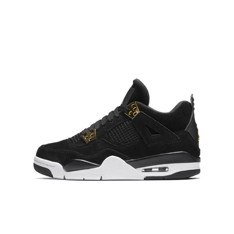 Jordan 4 Retro Royalty (GS) Black/Metallic Gold-White (408452-032)