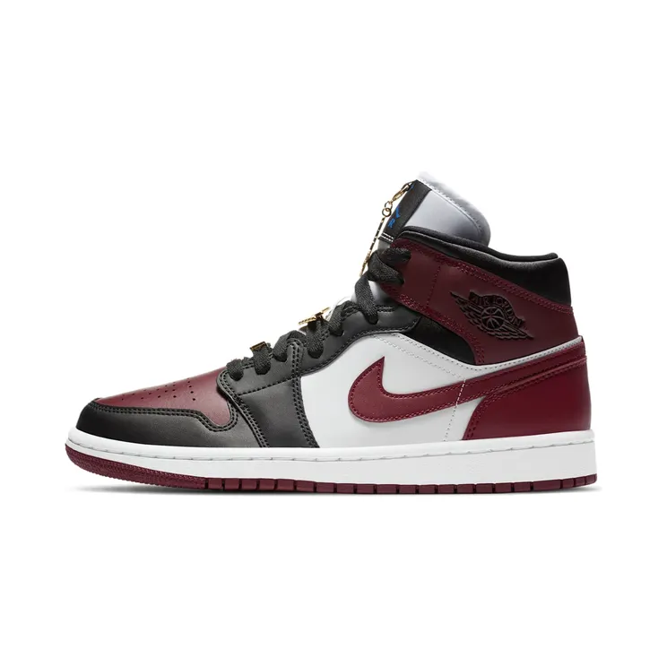 Air Jordan 1 Mid SE Gold Pendants – “Black / White / Hyper Royal / Dark Beetroot” (CZ4385-016)