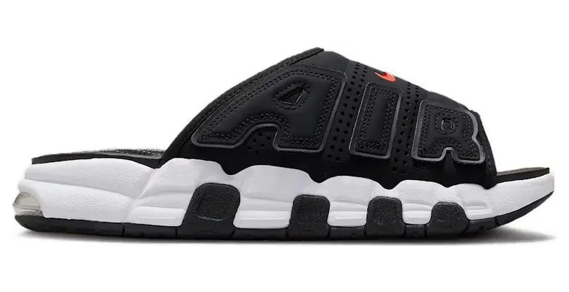 Nike Air More Uptempo Slide Black White Red (FJ2708-001)