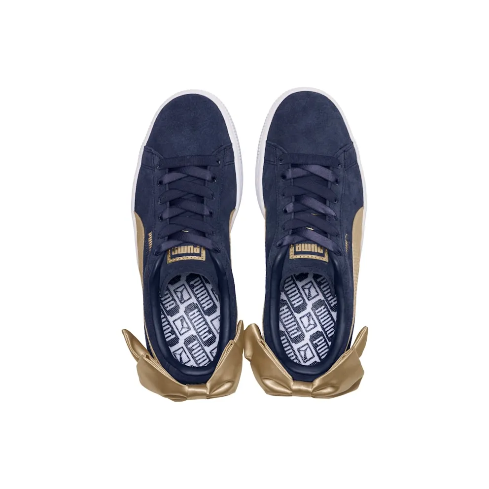 Puma Suede Bow Varsity Peacoat (W) Peacoat/Metallic Gold (367732-02)