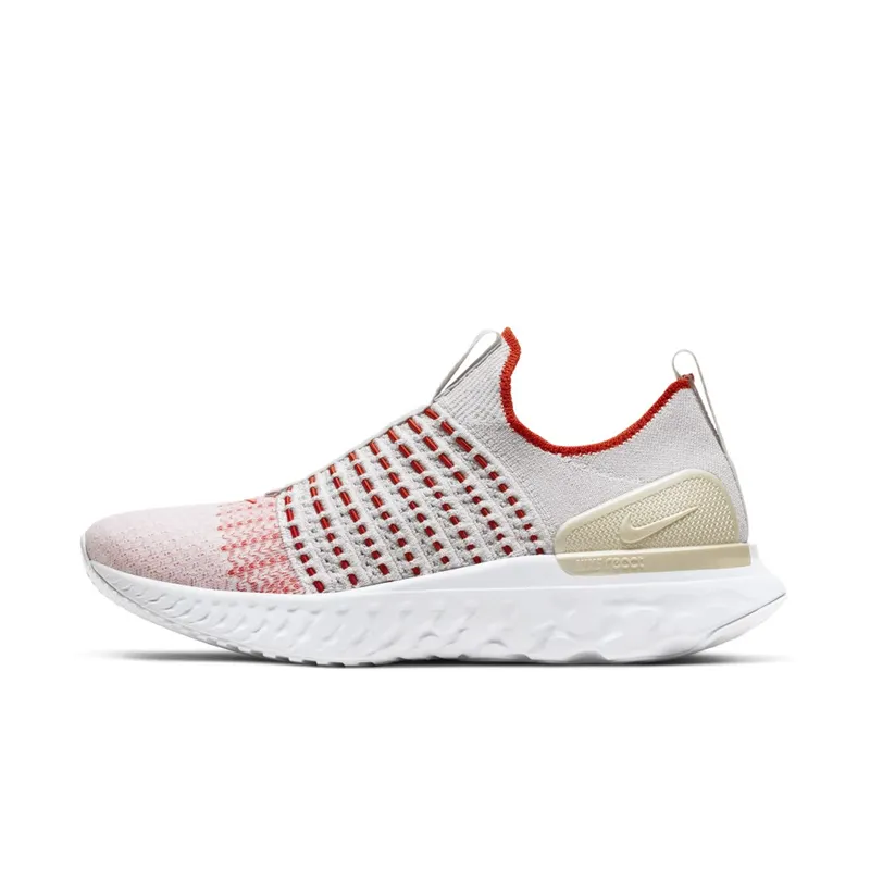 Nike React Phantom Run Flyknit 2 Vast Grey Fire Pink Team Orange (W) Vast Grey/Team Orange-Metallic Cashmere (CJ0280-003)